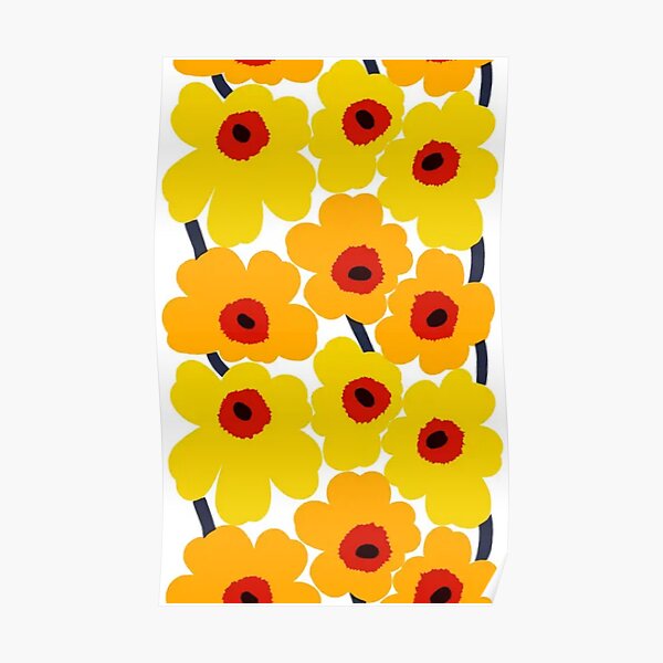 marimekko unikko fabric design Poster