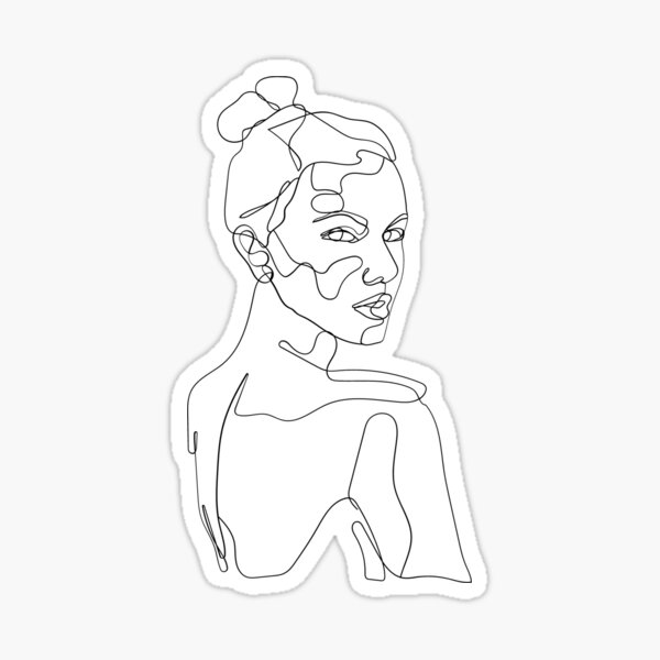 Woman Outline Stickers Paper Paper & Party Supplies Stickers, Labels ...