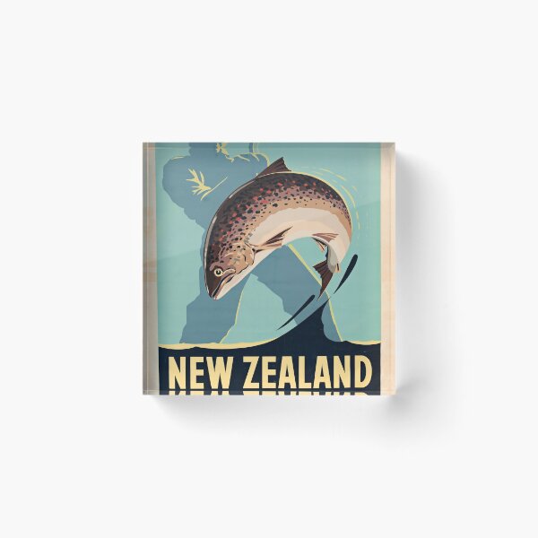Item preview, New Zealand retro poster designed and sold by CorasPosters.