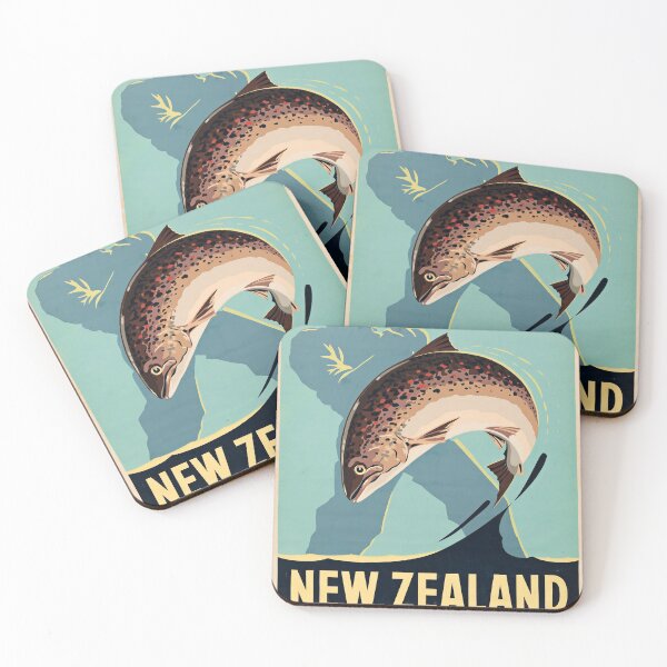 Item preview, New Zealand retro poster designed and sold by CorasPosters.