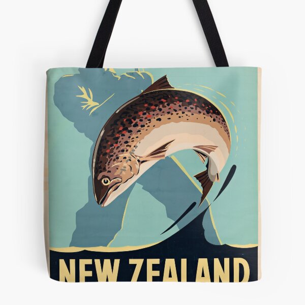 Item preview, New Zealand retro poster designed and sold by CorasPosters.