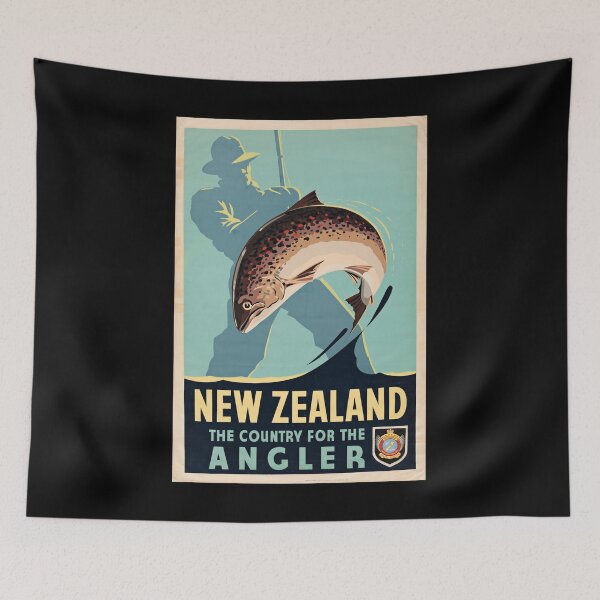 Item preview, New Zealand retro poster designed and sold by CorasPosters.