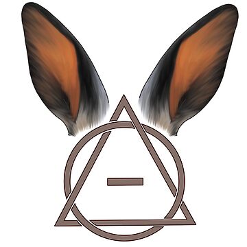 Canine ears Therian Theta Delta tan/sandy | Sticker