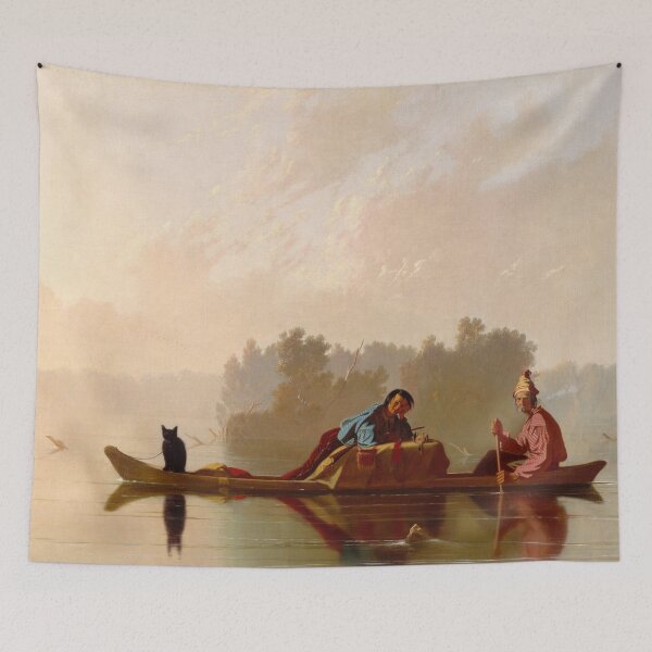 Item preview, Fur Traders Descending the Missouri - George Caleb Bingham - 1845 designed and sold by CJET.