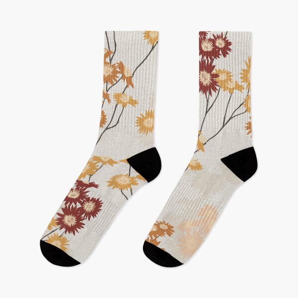 Item preview, Australian Paper Daisies Australiana Flora in red, golden yellow and blush pink designed and sold by Erin Kendal.