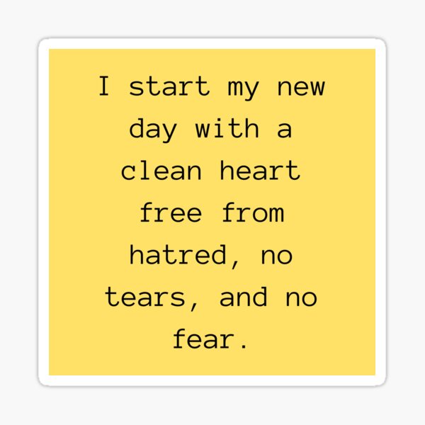 Daily Affirmation For Self Love Sticker