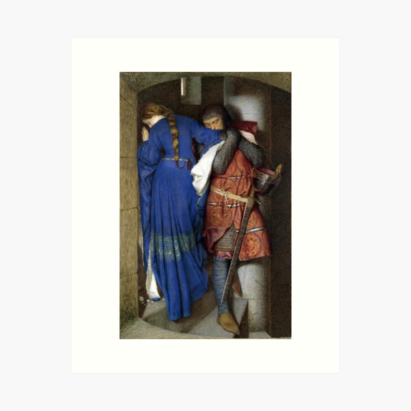 Item preview, Hellelil and Hildebrand, the Meeting on the Turret Stairs - Frederick William Burton - 1864 designed and sold by CJET.