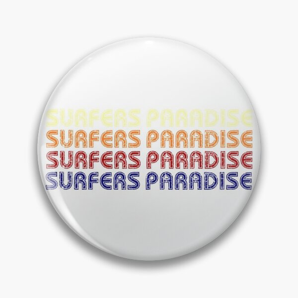 Item preview, Surfers Paradise, Queensland, Australia, in a Retro Font designed and sold by MY NEW ZEALAND.