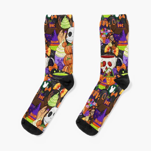 Parks Halloween Collage Socks