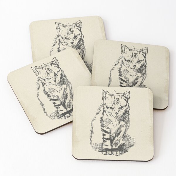 Item preview, Seated Pussycat, George Hendrik Breitner, c. 1882 designed and sold by Gin  Neko.
