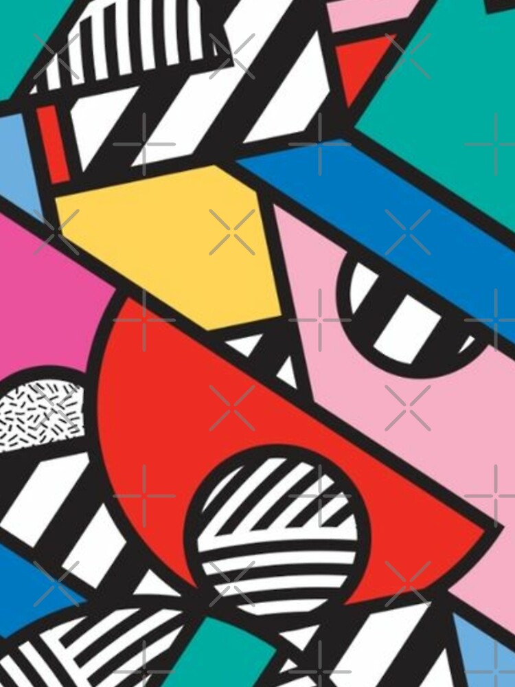 Colorful Memphis Modern Geometric Shapes by goudham