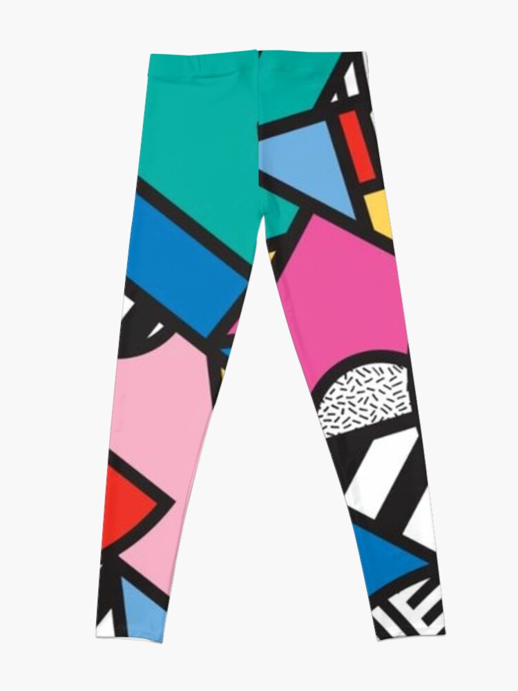 Alternate view of Colorful Memphis Modern Geometric Shapes Leggings
