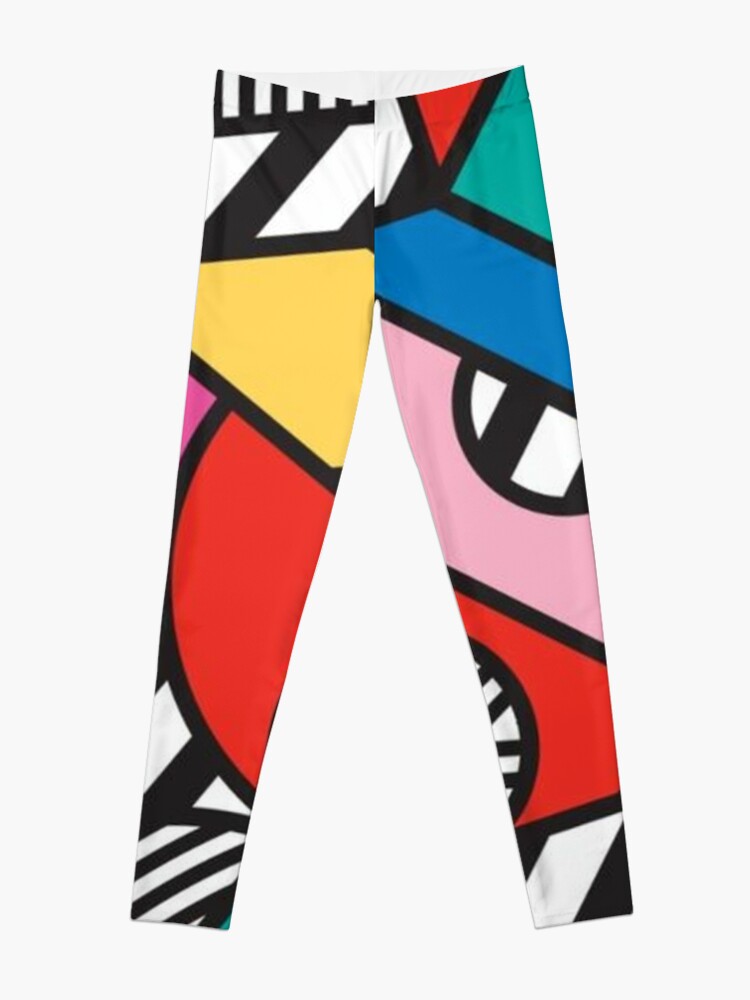 Alternate view of Colorful Memphis Modern Geometric Shapes Leggings