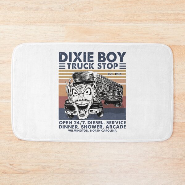 Item preview, Vintage Dixie boy truck stop Open 24/7 diesel service dinner shower arcade Wilmington north carolina Lavender Town designed and sold by JacobsRoss.