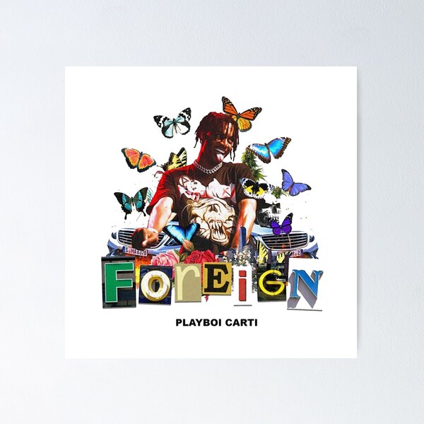 Playboy Carti With Butterfly Poster
