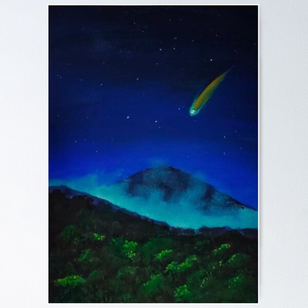 Item preview, Comet At Night Painting designed and sold by RedCreatives.