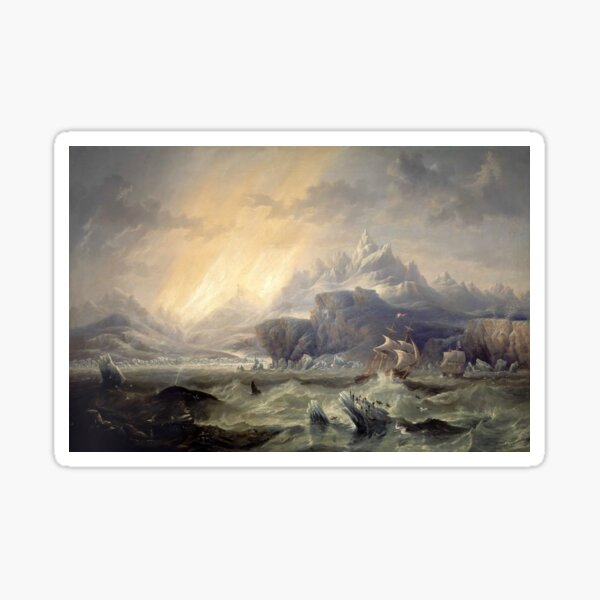 Item preview, HMS Erebus and Terror in the Antartic - John Wilson Carmichael designed and sold by CJET.