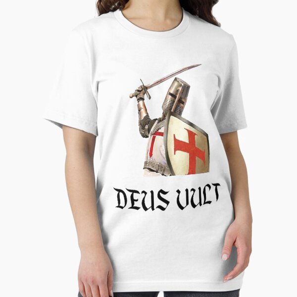 Vista previa del artículo con la obra «Deus Vult», diseñado y vendido por Tootooot.