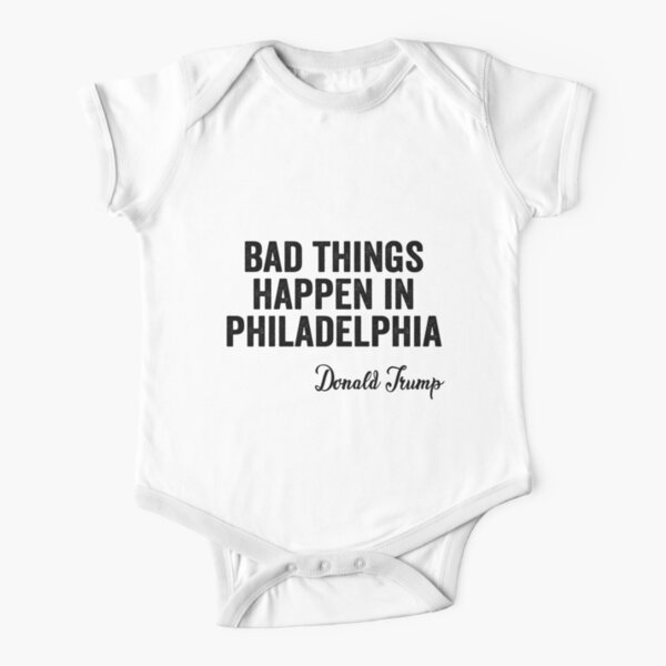 Good Things Happen in Philadelphia Baby Onesie | Phillygoat Black / 6-12m