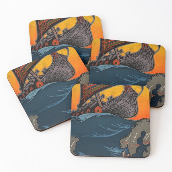 Item preview, See the Land of the Vikings retro poster designed and sold by CorasPosters.