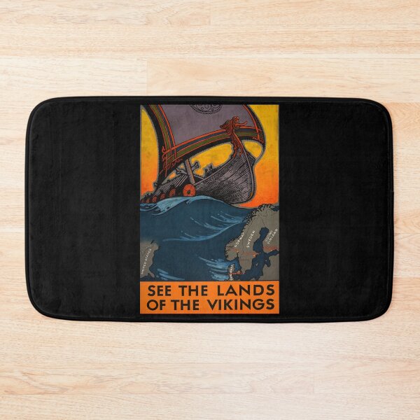 Item preview, See the Land of the Vikings retro poster designed and sold by CorasPosters.