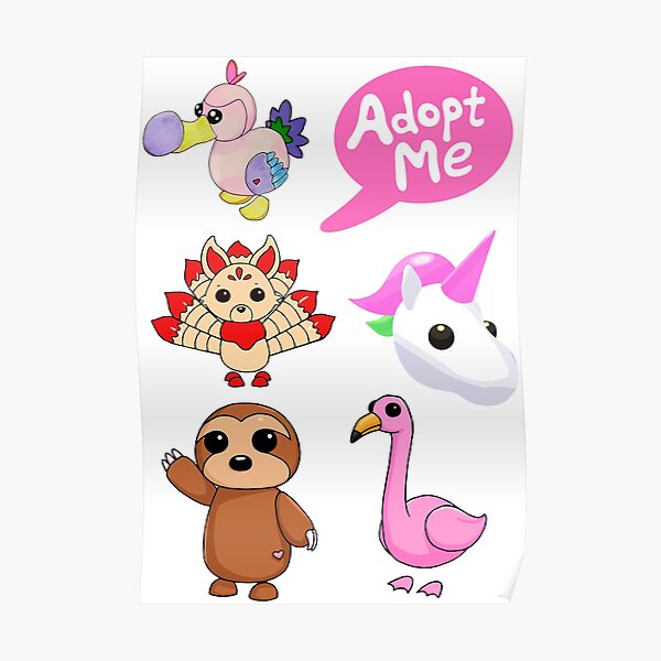 Roblox Adopt Me Posters Redbubble - aesthetic pastel roblox gfx girl adopt me