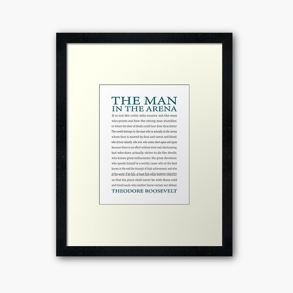 Item preview, Daring Greatly Print, Man in the Arena Motivational Speech - Inspirational Gift for Entrepreneur - New Years Resolutions designed and sold by EKartPrints.
