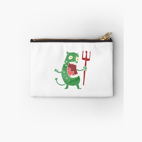 Item preview, Miss Yell-Alot Red Fork Green Monster designed and sold by wildflowerperks.