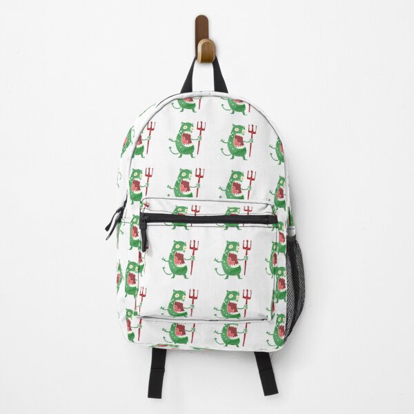 Item preview, Miss Yell-Alot Red Fork Green Monster designed and sold by wildflowerperks.