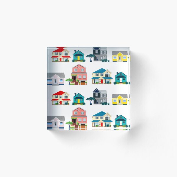 Item preview, Houses on street pattern  designed and sold by MarcSabuncu.