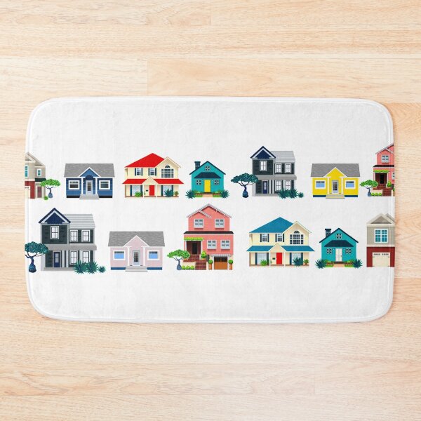 Item preview, Houses on street pattern  designed and sold by MarcSabuncu.