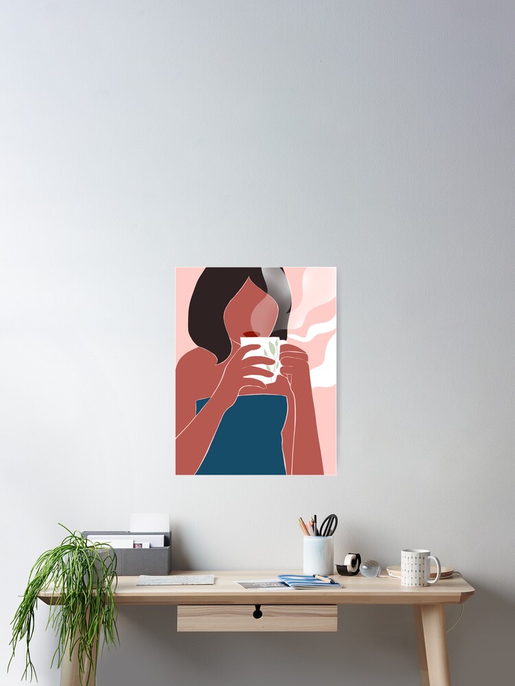 Plant Mom, Black Woman, Monstera, Abstract, UNFRAMED, Minimalist