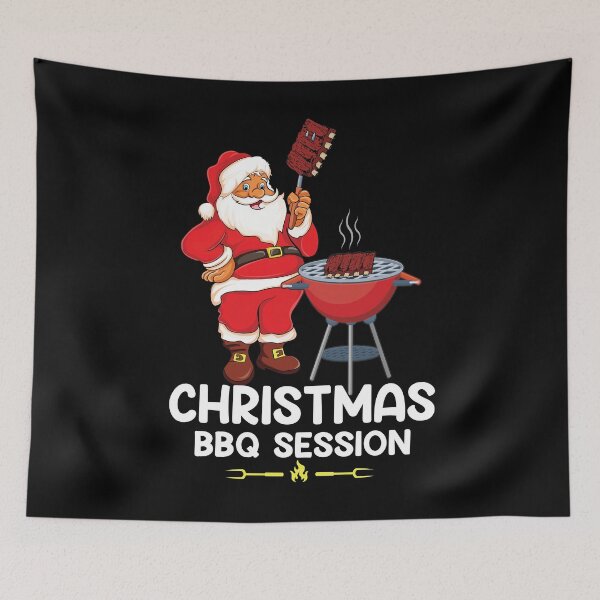 Item preview, Christmas BBQ Session Tee, Funny Santa Claus Grillers Smoker Steak Barbecue Gifts designed and sold by PrintOfi.