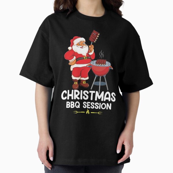 Item preview, Christmas BBQ Session Tee, Funny Santa Claus Grillers Smoker Steak Barbecue Gifts designed and sold by PrintOfi.