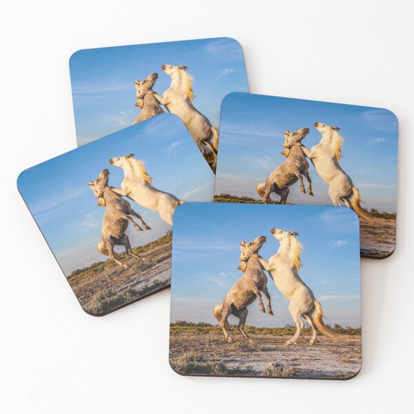Artikelvorschau, White Camargue Horses Fight entworfen und verkauft von Vargulich.