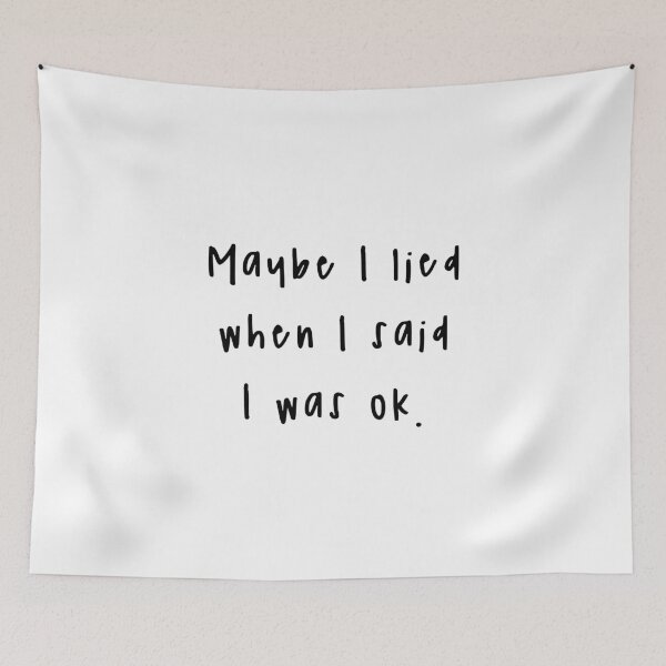 Item preview, Maybe I lied Funny Memes Quote designed and sold by owliedesign.