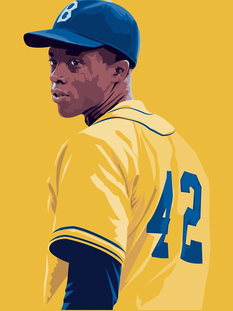 Chadwick Boseman as Jackie Robinson Essential T-Shirt for Sale by Drawptop