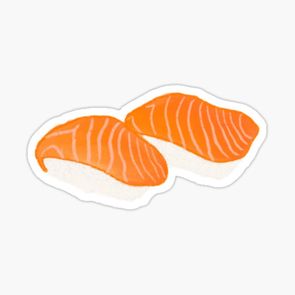 Salmon Nigiri Sticker By Elainesabine Redbubble