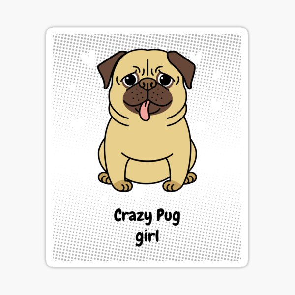 Pug Girl Stickers Redbubble - roblox decal id pug