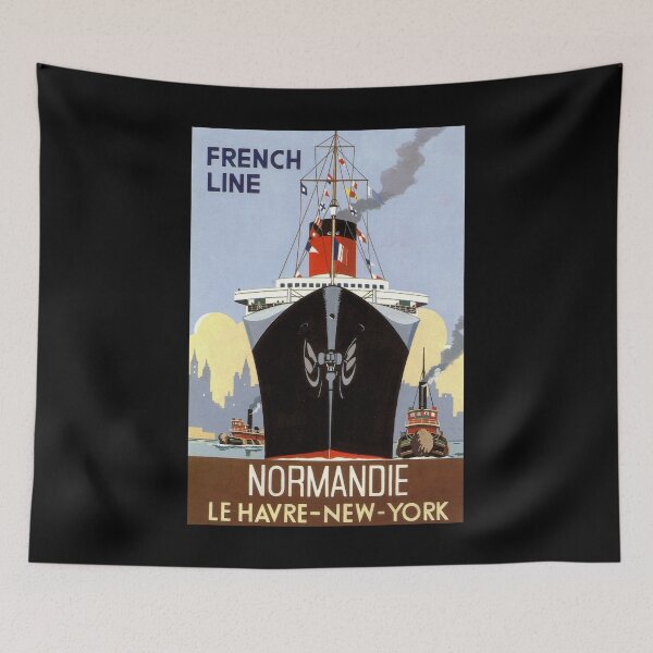Artikelvorschau, Normandie retro poster entworfen und verkauft von CorasPosters.
