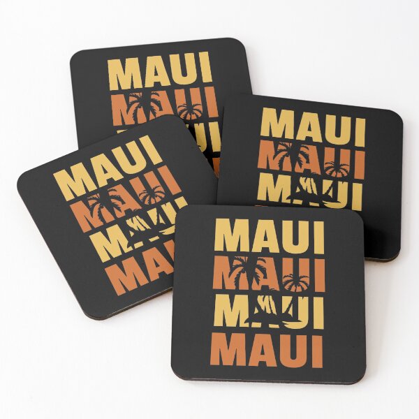 Item preview, Hawaiian Islands Surf Style Maui Palm Trees Beach print designed and sold by jakehughes2015.
