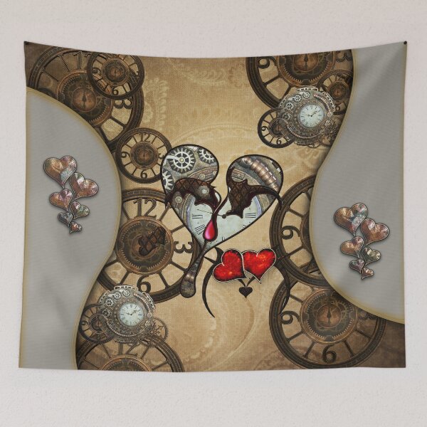 Item preview, Wonderful elegant steampunk heart with clocks and gears designed and sold by nicky2342.