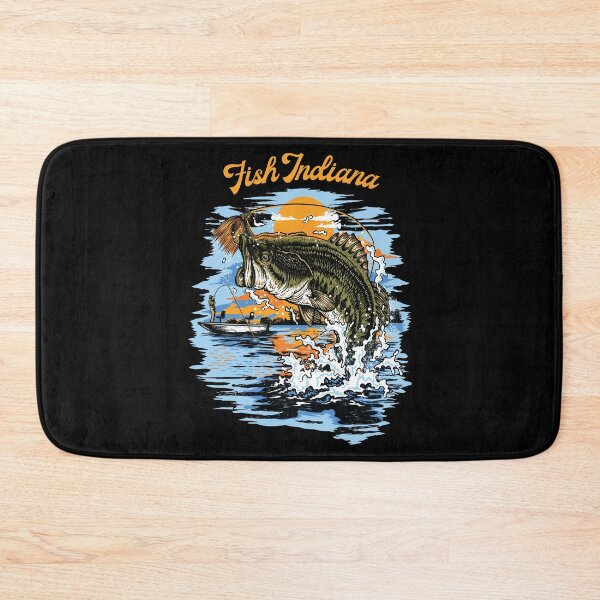 Item preview, Largemouth Bass Fishing Graphic print | Fish Indiana product designed and sold by jakehughes2015.
