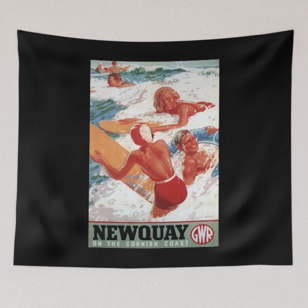 Item preview, Newquay retro poster designed and sold by CorasPosters.