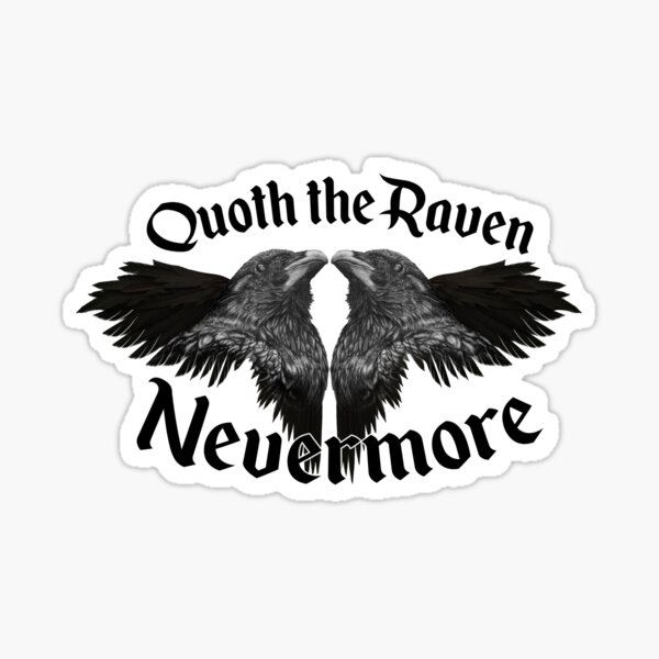 Item preview, Edgar Allan Poe Inspired Ravens - Quoth the Raven - Nevermore - Realistic Drawing - Raven Lovers designed and sold by Curtis Brown.