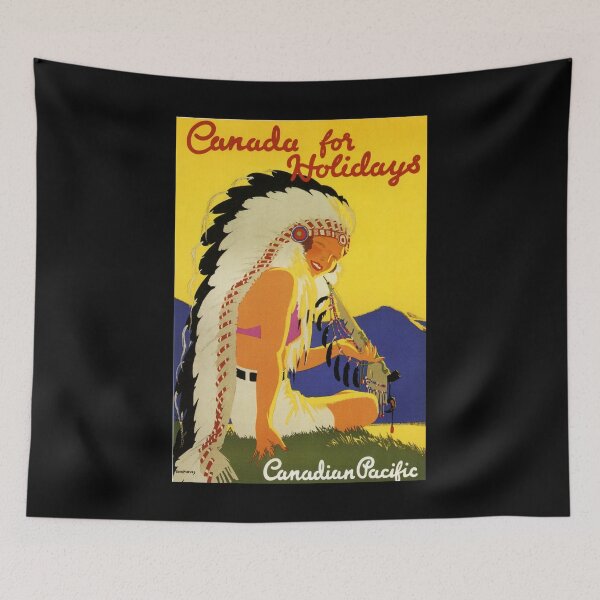 Item preview, Canada for Holidays retro poster designed and sold by CorasPosters.