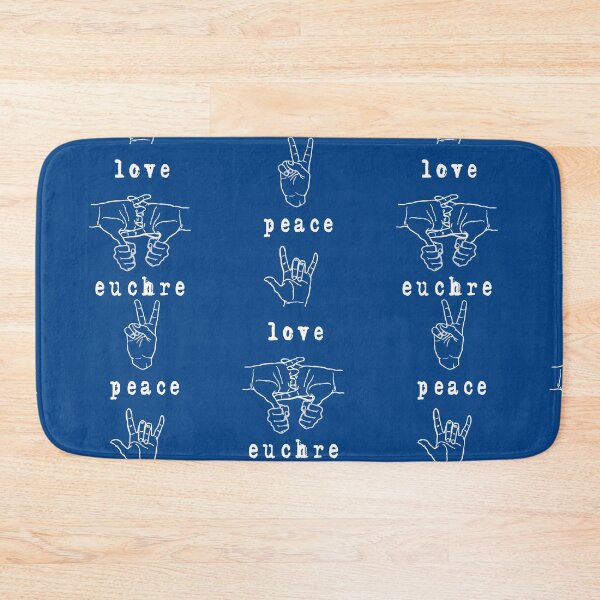 Item preview, Peace, Love, Euchre - Symbols and Hand Gestures Dark Backgrounds designed and sold by TheBowery.