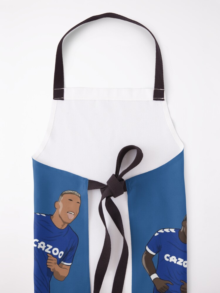 Alternate view of Everton Goal Celebration Richarlison Calvert Lewin Rodriguez Nkounkou Apron