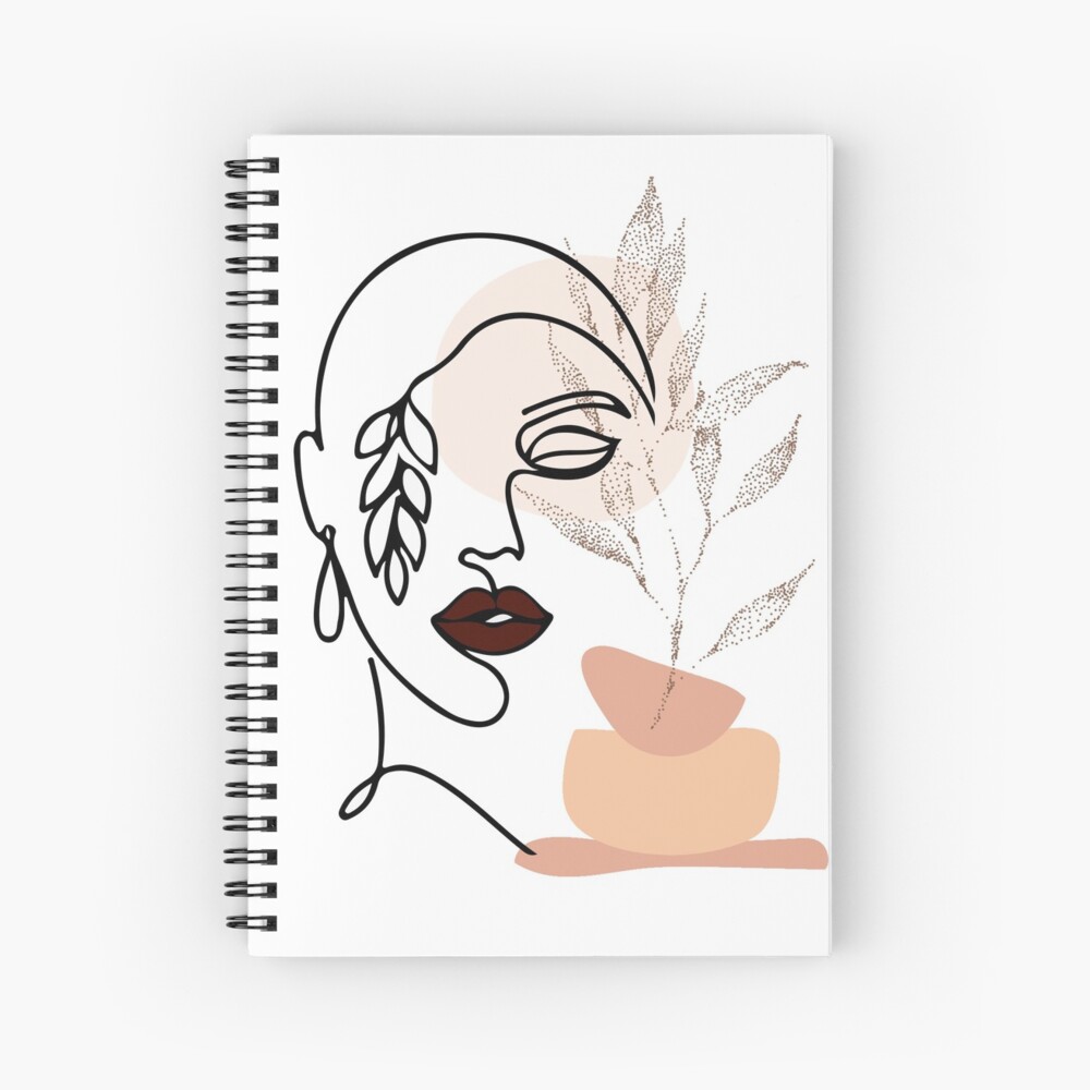 Lamina Artistica Arte De Linea Femenina Arte Floral De Una Sola Linea Dibujo De Rostro De Mujer Estampados Botanicos Cara De Hoja Lamina Artistica De Hibacraft Redbubble