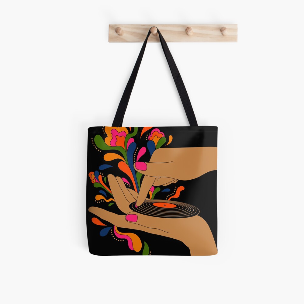 Tiny record player Tote Bag